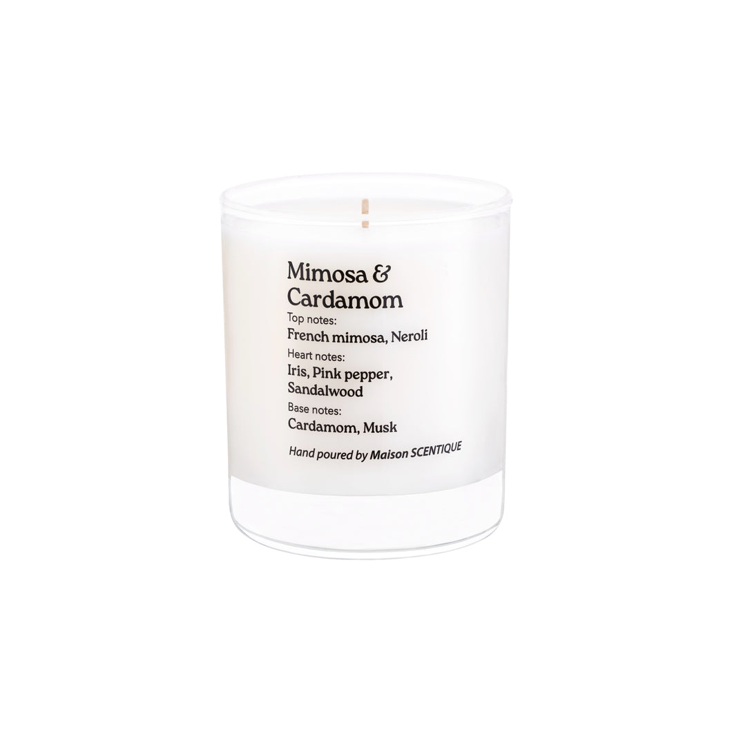 natural soy candle Mimosa cardamom french mimosa